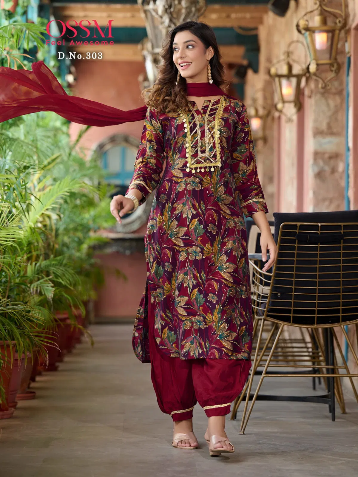 Ossm Afghani Vol 3 Premium Chanderi Readymade Suits Catalog
